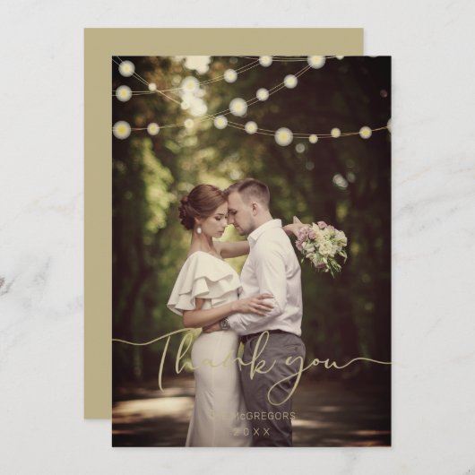 フェスティバルライ結婚トの金ゴールドカスタムスクリお洒落プト (正面/裏面)