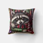 フェスティバルラクーンは本の上で眠る クッション (裏面)