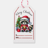 フェスティバルラクーンクリスマスラベル ギフトタグ (裏面)