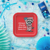 フェスティバルラクーン7月4日お祝い ペーパープレート (パーティー)