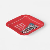 フェスティバルラクーン7月4日お祝い ペーパープレート (傾斜あり)