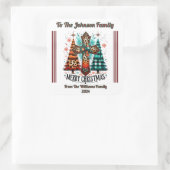 フェスティバルラッピング用クリスマスステッカー スクエアシール (バッグ)