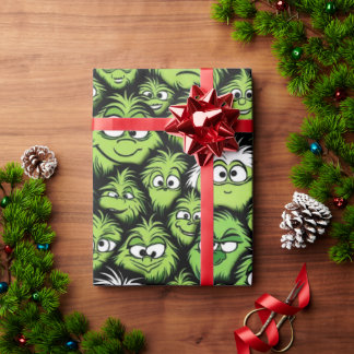 フェスティバルラップワンダーランド「グリーンクリスマスモンスター」 ラッピングペーパー