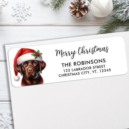フェスティバルラブラドールドッグキュートクリスマス差出人住所 ラベル