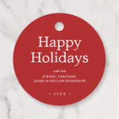 フェスティバルラブ&ジョイハッピーホリデーパーソナライズされた フェイバータグ (裏面)