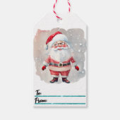 フェスティバルラベルとすてきサンタクロース ギフトタグ (正面)