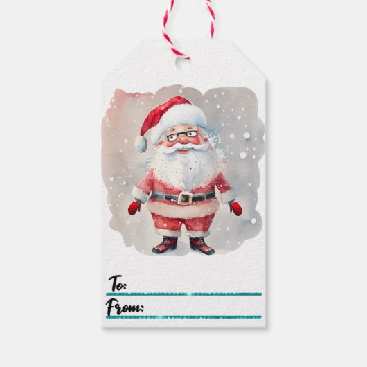 フェスティバルラベルとすてきサンタクロース ギフトタグ (裏面)