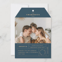 フェスティバルラベルフラットホリデーカード