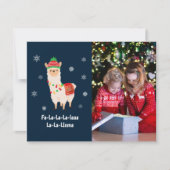 フェスティバルラマおもしろいプンフォトホリデーカード シーズンカード (正面)