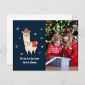 フェスティバルラマおもしろいプンフォトホリデーカード シーズンカード (正面/裏面)