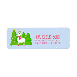 フェスティバルラマのクリスマスラベル ラベル