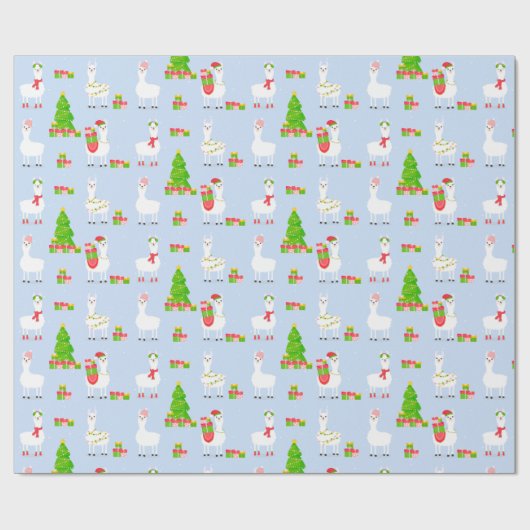 フェスティバルラマクリスマスラッピング紙 ラッピングペーパー (フラット)