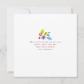 フェスティバルラマスクリスマスツリーフラットグリーティングカード カード (裏面)