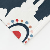 フェスティバルラマ:クリスマスパターンの喜び フリースブランケット (角)