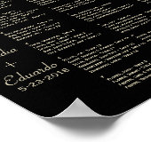 フェスティバルランタンズバイパステルブラック&アプリコット ポスター (角)