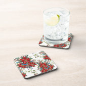 フェスティバルリッチレッドポインセチア花コースター コースター (右側)