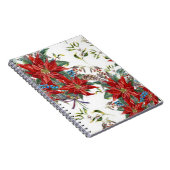 フェスティバルリッチレッドポインセチア花ノート ノートブック (右側)
