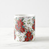 フェスティバルリッチレッドポインセチア花マグ コーヒーマグカップ (中央)