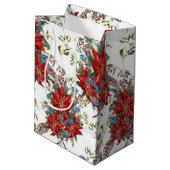 フェスティバルリッチレッドポインセチア花抱き枕 ミディアムペーパーバッグ (裏面アングル)