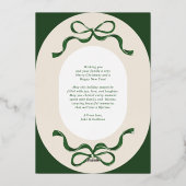 フェスティバルリボン&ボーズグリーン実在金ゴールドオーバルフォト 箔シーズンカード (裏面)