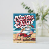 フェスティバルリラックスサンタズバイザウェーブズ ポストカード (スタンド正面)