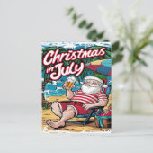 フェスティバルリラックスサンタズバイザウェーブズ ポストカード (スタンド正面)