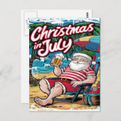 フェスティバルリラックスサンタズバイザウェーブズ ポストカード (正面/裏面)