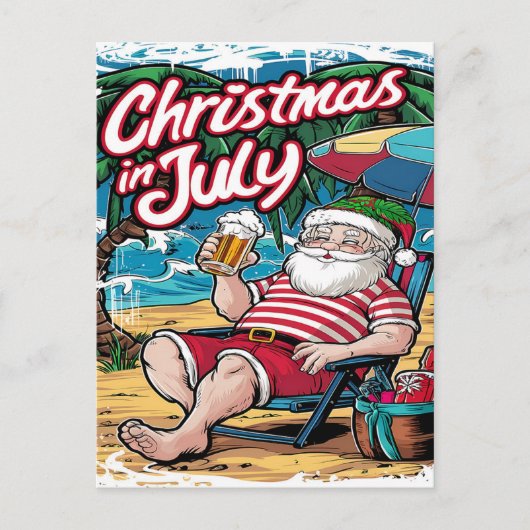 フェスティバルリラックスサンタズバイザウェーブズ ポストカード (正面)