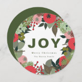 フェスティバルリースとジョイタイポグラフィ シーズンカード (正面/裏面)