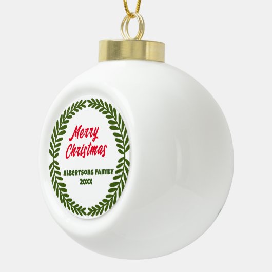 フェスティバルリースクリスマスオーナメント、休日クリスマス セラミックボールオーナメント (右)