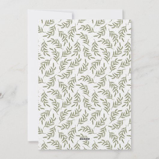 フェスティバルリースクリスマスホリデーパーティー招待状 シーズンカード (裏面)