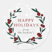 フェスティバルリースクリスマス ラウンドシール (正面)