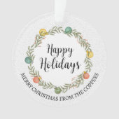 フェスティバルリースハッピーホリデーズオーナメント オーナメント (正面)