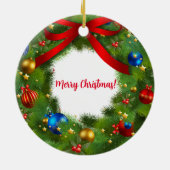 フェスティバルリース付雪だるま セラミックオーナメント (裏面)