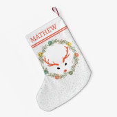 フェスティバルリース&トナディアウィズモノグラムホリデイ スモールクリスマスストッキング (裏面 (吊り時))