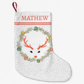 フェスティバルリース&トナディアウィズモノグラムホリデイ スモールクリスマスストッキング (正面)