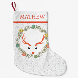 フェスティバルリース&トナディアウィズモノグラムホリデイ スモールクリスマスストッキング