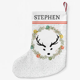 フェスティバルリース&トナディアウィズモノグラムホリデイ スモールクリスマスストッキング