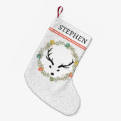 フェスティバルリース&トナディアウィズモノグラムホリデイ スモールクリスマスストッキング (正面 (吊り時))