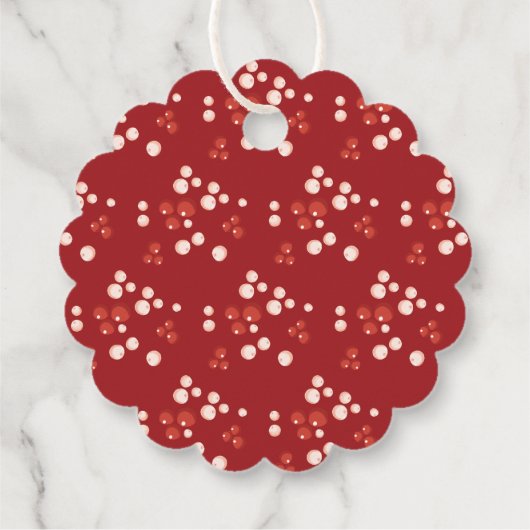 フェスティバルリービーフローラクリスマス伝統的レッド フェイバータグ (裏面)