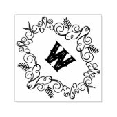 フェスティバルリーフアールデコモノグラムヴィンテージホリデイ セルフインキングスタンプ (デザイン)