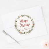 フェスティバルリーフリースホリデイ ラウンドシール (封筒)