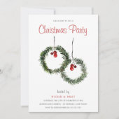 フェスティバルリーフリース企業のクリスマスパーティー 招待状 (正面)