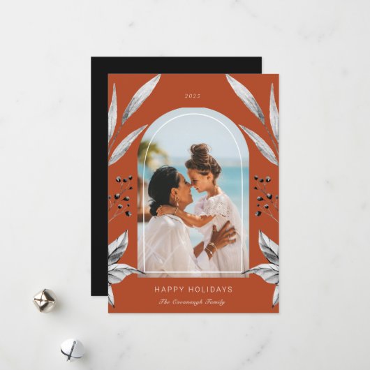 フェスティバルリーフArchフォトフレームホリデーカード シーズンカード (正面/裏面インサイチュ)