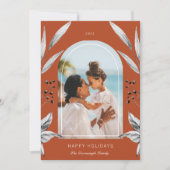 フェスティバルリーフArchフォトフレームホリデーカード シーズンカード (正面)