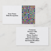 フェスティバルレインボーテクスチャモザイクタイルパターン 名刺 (正面/裏面)