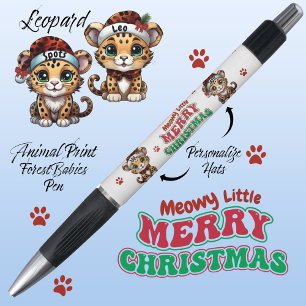 フェスティバルレオパードアニマルプリント猫クリスマスパス🐆🐈🐾 ボールペン
