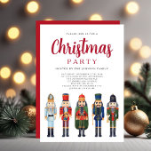 フェスティバルレッドくるみ割りクリスマスクリスマスパーティー 招待状