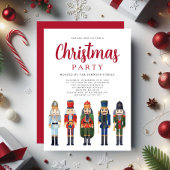 フェスティバルレッドくるみ割りクリスマスクリスマスパーティー 招待状