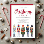 フェスティバルレッドくるみ割りクリスマスクリスマスパーティー 招待状